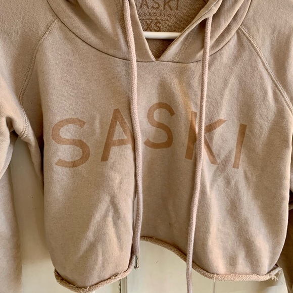 SASKI COLLECTION cropped tan hoodie - Picture 5 of 16